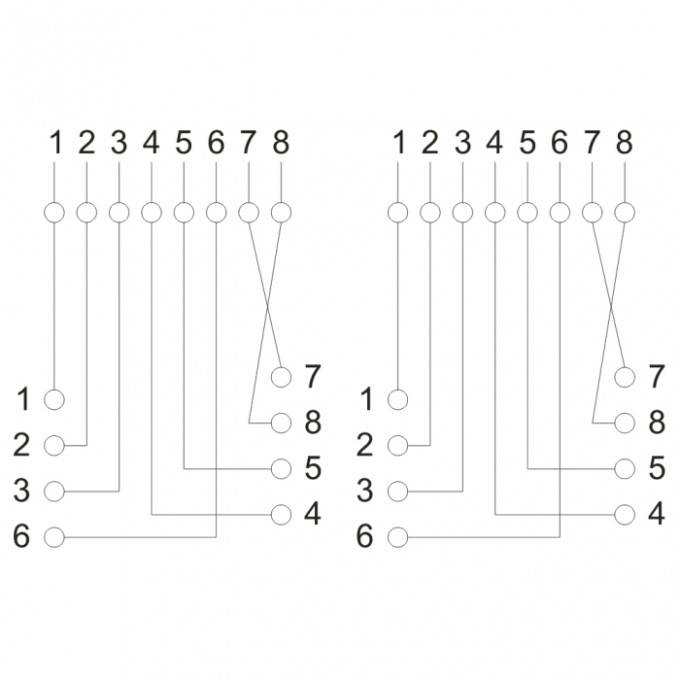 Priza dubla de perete 8P8C UTP Cat5 2x RJ45