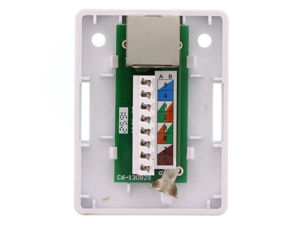 Priza simpla FTP cat6 RJ45 ecranat pe tencuiala Well