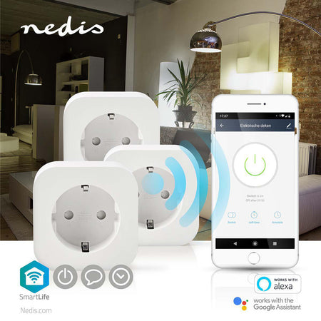 Prize Smart WiFi Schuko 10A Nedis set 3 bucati