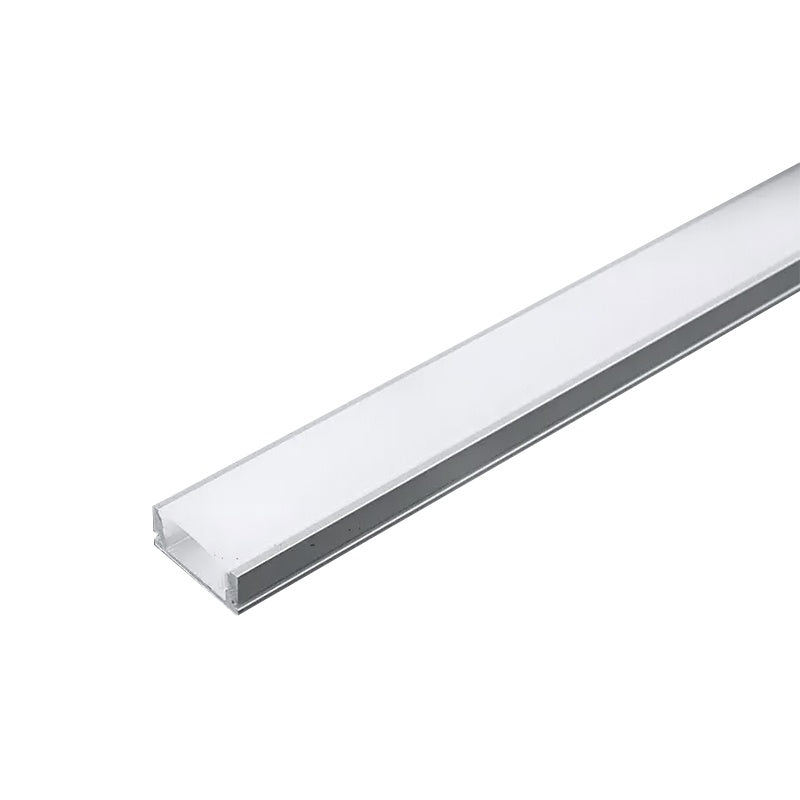 Profil aluminiu 2m pentru Banda LED 17.4mm x 7mm cu difuzor alb mat si accesorii prindere/capace V-TAC