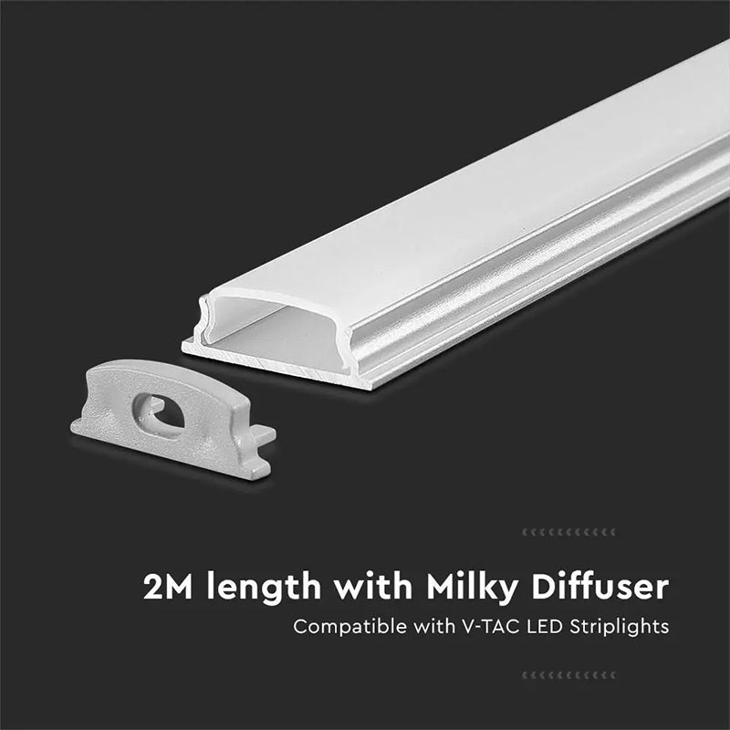 Profil aluminiu FLEXIBIL banda LED 2m 18x6 mm V-TAC SKU-2909