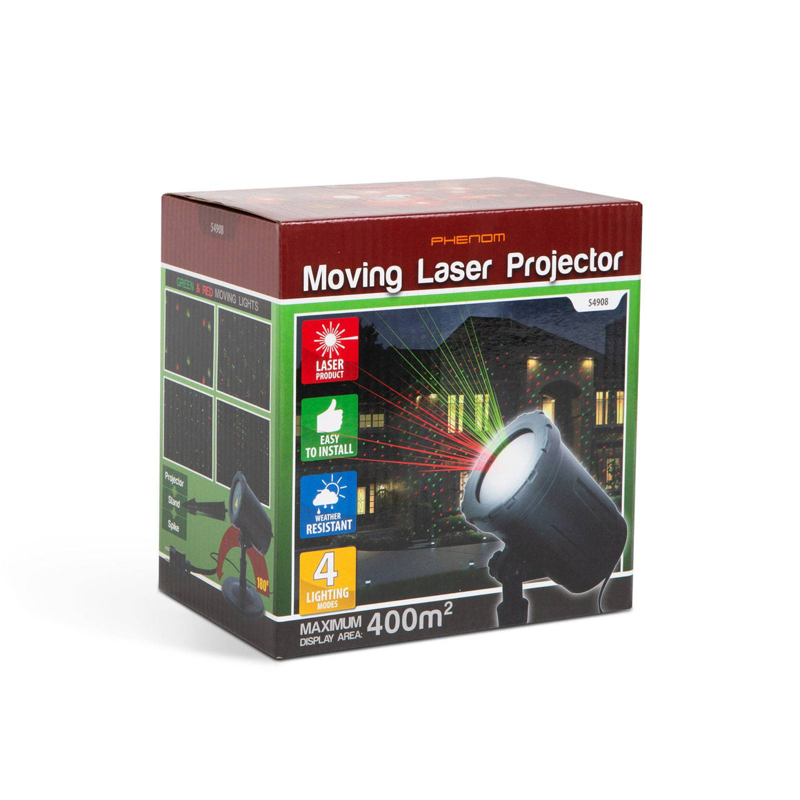 Proiector decorativ laser cu tarus verde/rosu IP44 240V