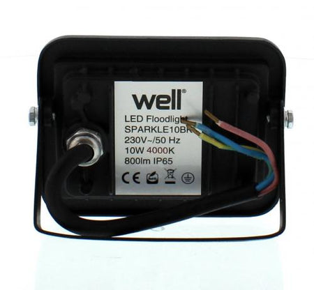 Proiector LED 10W 900lm IP65 4000K negru Well