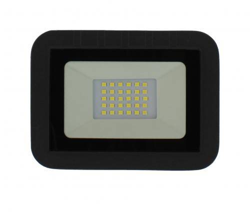 Proiector LED 20W 1600lm IP65 6500K alb rece carcasa aluminiu negru Well