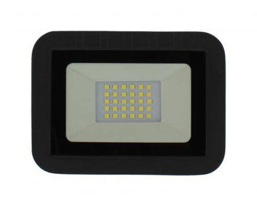 Proiector LED 20W 1600lm IP65 6500K alb rece carcasa aluminiu negru Well