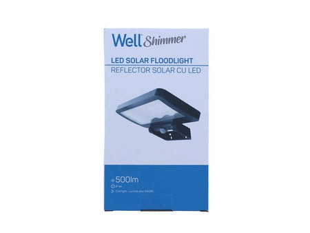 Proiector solar LED cu senzor de miscare Well Shimmer 5W 500lm 6500K LEDFSC-SHIMMER5-WL