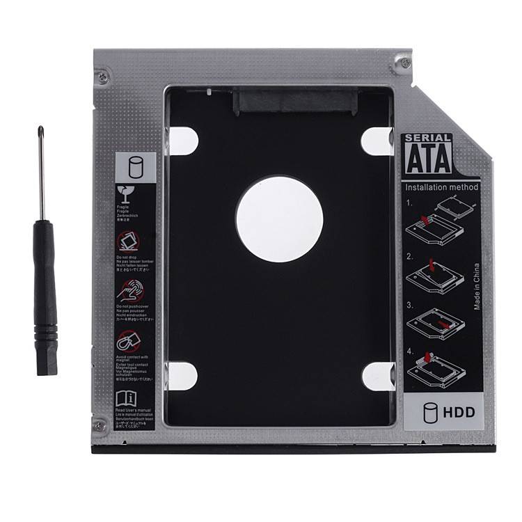 Rack adaptor dvd slim SATA caddy 12.7mm la 2.5" SATA Hdd/ SSD