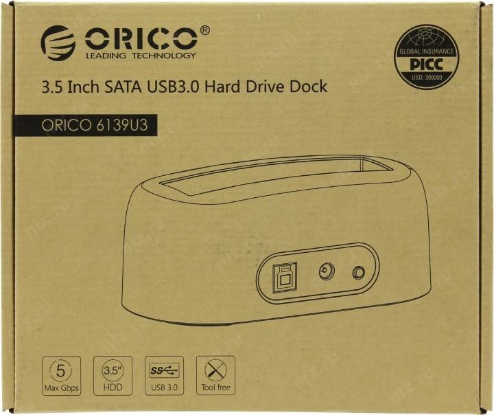 Rack HDD 2.5 3.5 inch USB 3.0 transparent cu docking station Orico