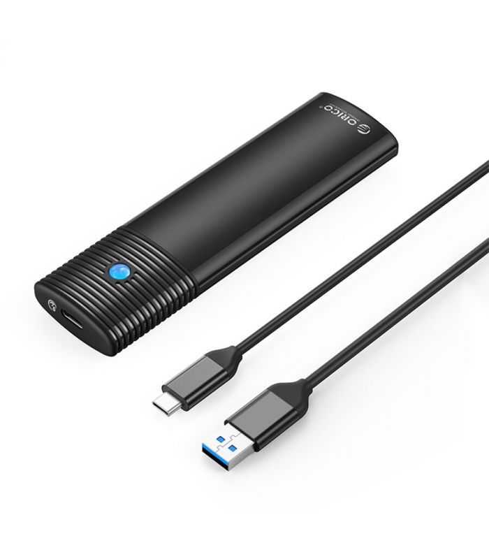Rack SSD USB3.2 GEN1 USB TYPE C SATA sau NVMe M.2 negru Orico PWDM2-G2-BK