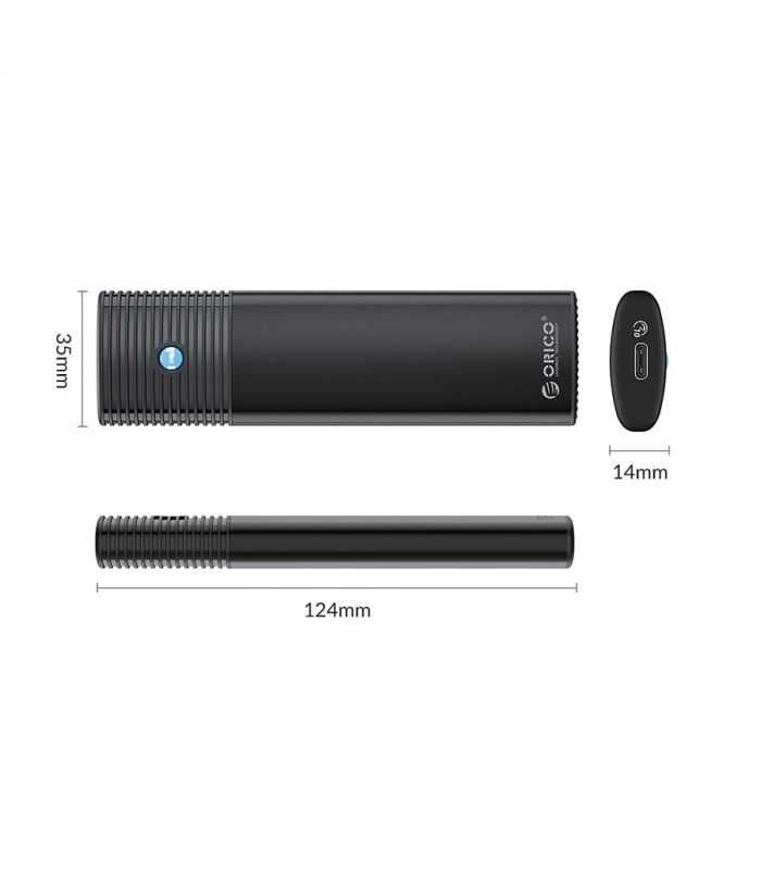 Rack SSD USB3.2 GEN1 USB TYPE C SATA sau NVMe M.2 negru Orico PWDM2-G2-BK