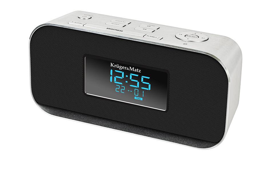 Radio cu ceas si alarma Bluetooth Intrare Aux-in USB Kruger&Matz