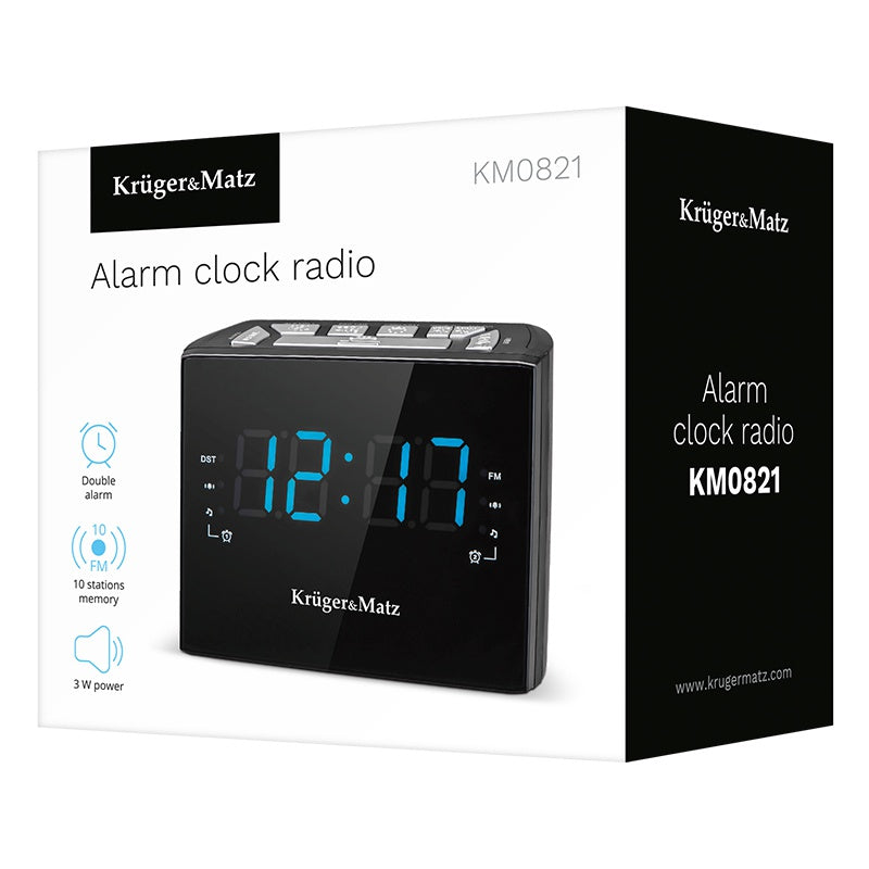 Radio FM cu ceas desteptator Kruger&Matz KM0821 Afisaj LED