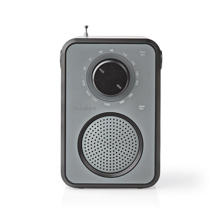 Radio FM Nedis 1.8W gri / negru maner de transport