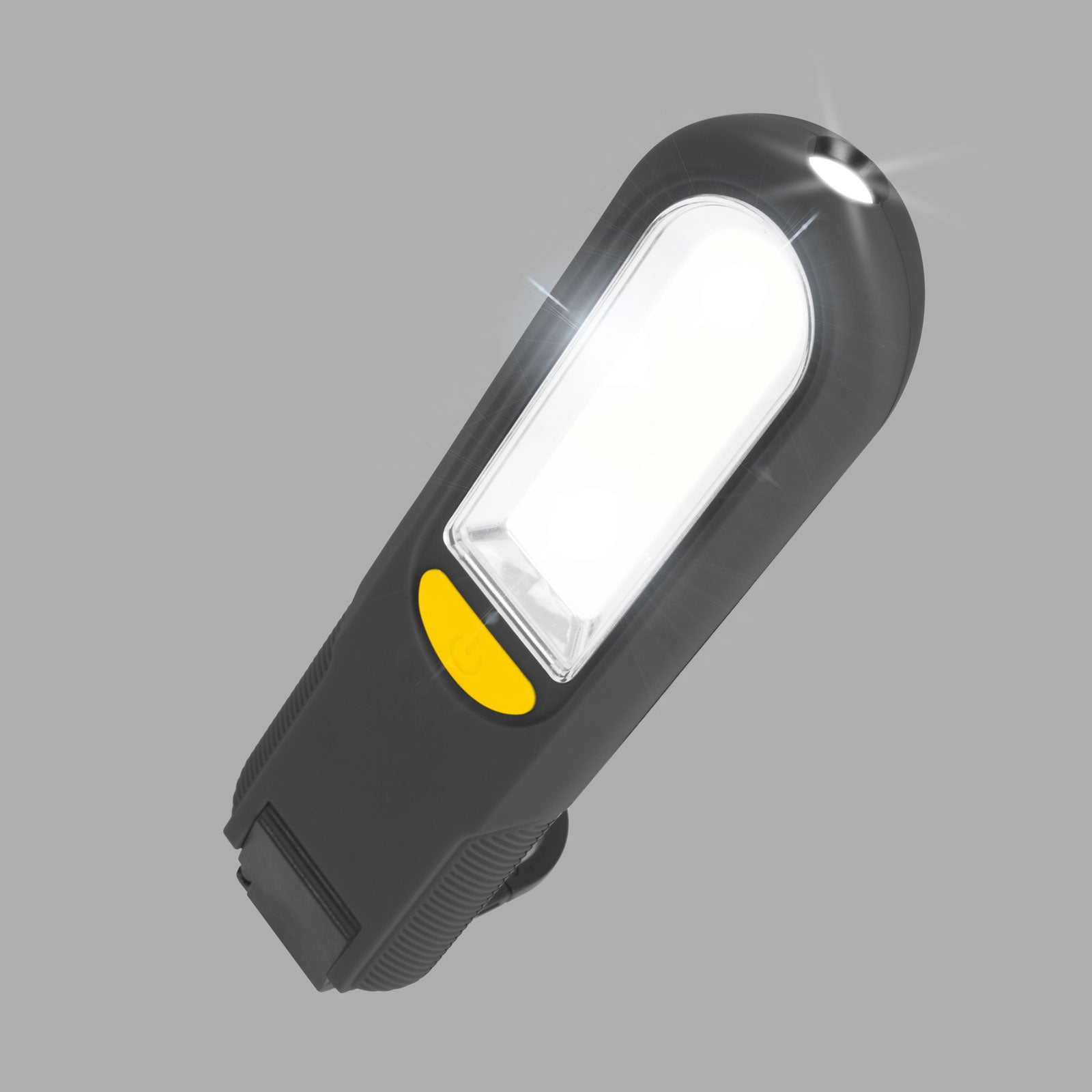 Reflector din sticla LED COB + SMD 3W 20-300lm 3x AAA cu carlig magnet si alarma Phenom