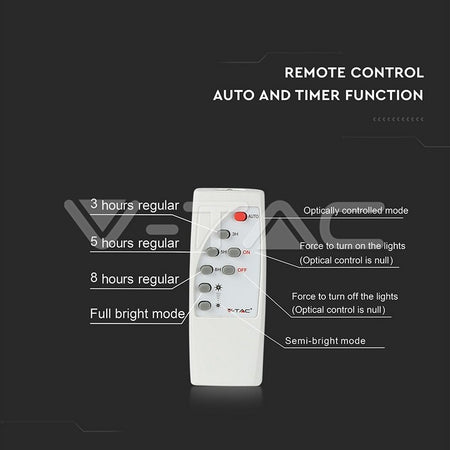 Reflector LED 16W 6000K 1050lm cu incarcare solara V-TAC