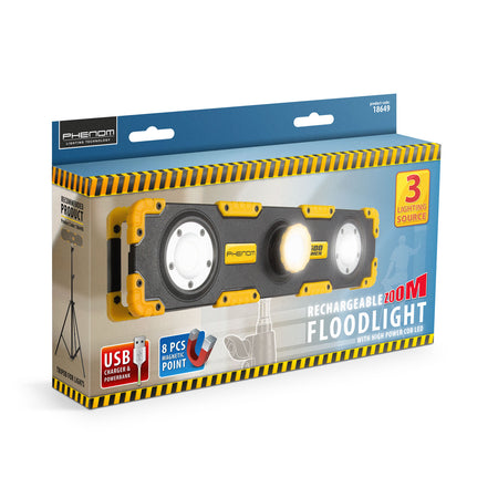 Reflector LED cu acumulator intensitate si focalizare reglabile 1200 lumeni Phenom 18649