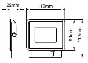 Reflector LED SMD 10W 6000K 850lm IP65 negru V-TAC