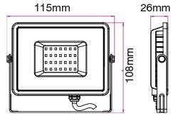 Reflector LED SMD 10W 6400K 800lm IP65 alb CIP SAMSUNG V-TAC