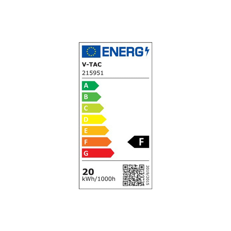 Reflector LED SMD 20W 6500K alb rece 1620lm IP65 alb V-Tac SKU-215951