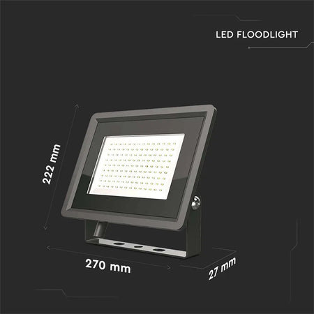 Reflector LED SMD Cip SAMSUNG 100W 8700lm 4000K IP65 negru V-TAC