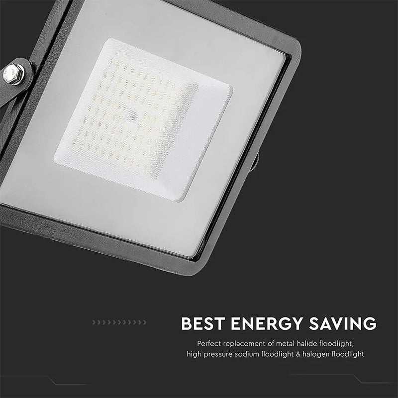 Reflector LED SMD Slim 50W 5750lm 6500K IP65 negru CIP SAMSUNG V-Tac SKU-21761