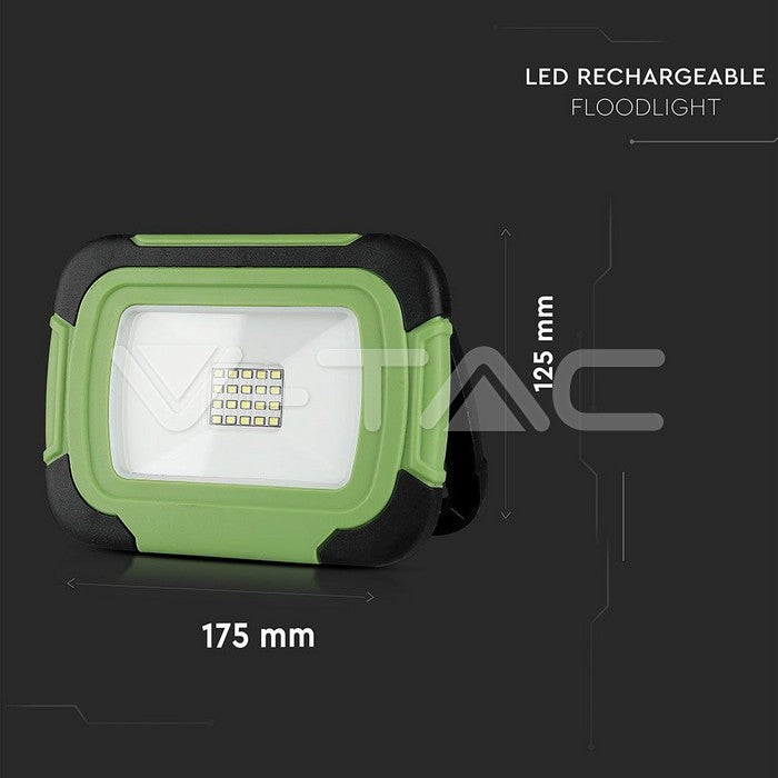 Reflector portabil 10W IP44 4000K 700lm cu functie S.O.S + USB cip SAMSUNG V-TAC