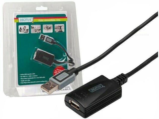 Repeater USB 2.0 USB A soclu - USB A mufa 5m DIGITUS DA-70130-4