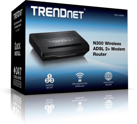 Router N300 Wireless ADSL 2/2 +modem Trendnet