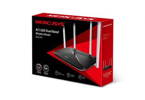 Router wireless dual band AC12 AC1200 4 antene fixe Mercusys