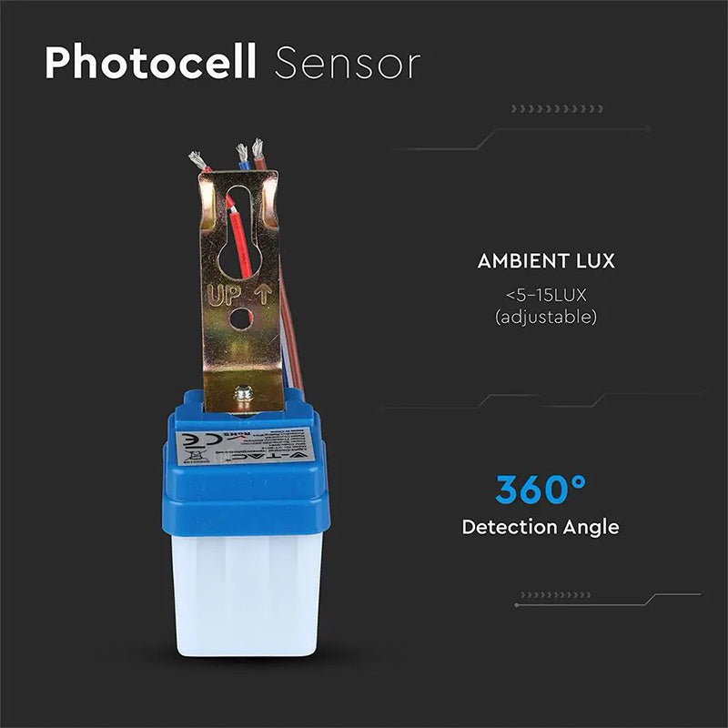 Senzor de lumina fotocelula 6A IP44 V-TAC crespuscular zi-noapte