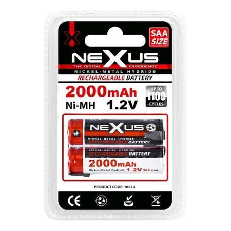 Set 2 acumulatori lipire mignon SAA HR06 Ni-Mh 1.2V 2000mAh Nexus