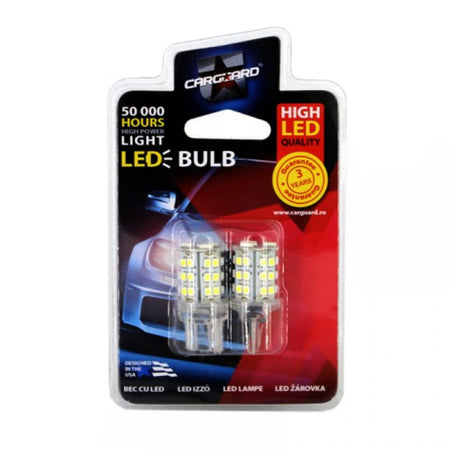 Set 2 becuri LED auto 12V 4W 255lm T20 pentru lumina de zi CLD021