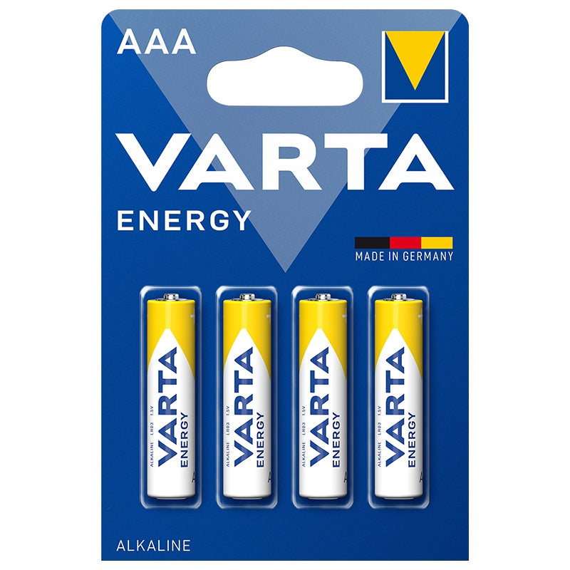 Set 4 baterii alcaline ENERGY AAA LR03 4buc VARTA