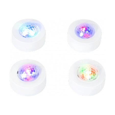 Set 4 Mini ASTRO RGB cu stroboscop si telecomanda