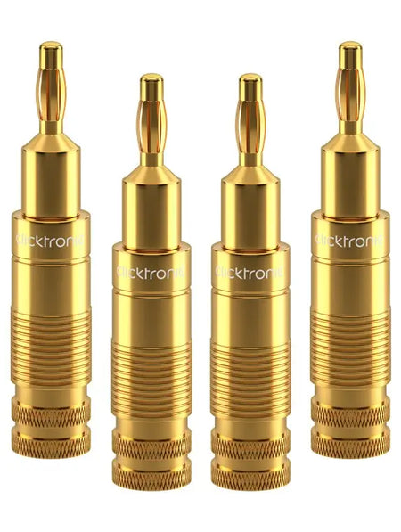 Set 4 mufe Banana 4mm Premium Clicktronic pentru cablu 6.0mm2 Conexiuni Audio de Inalta Calitate 53983