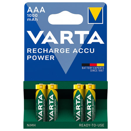 Set acumulatori AAA 1000mAh Varta 4buc