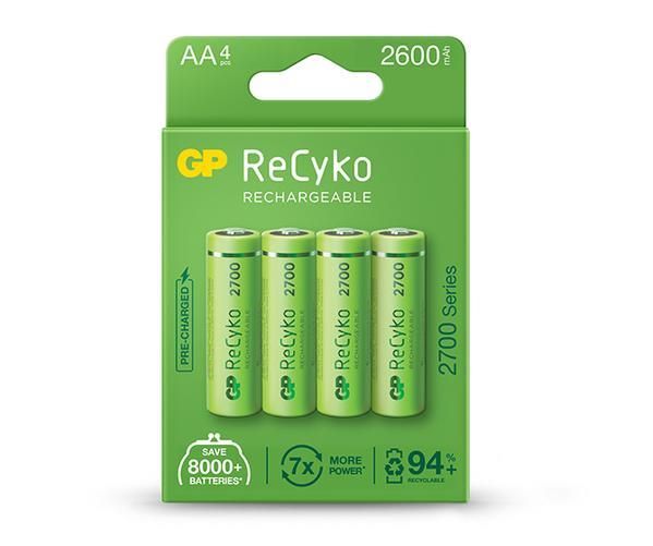 Set acumulatori R6 AA NiMh 2700mAh 4buc GP ReCkyo