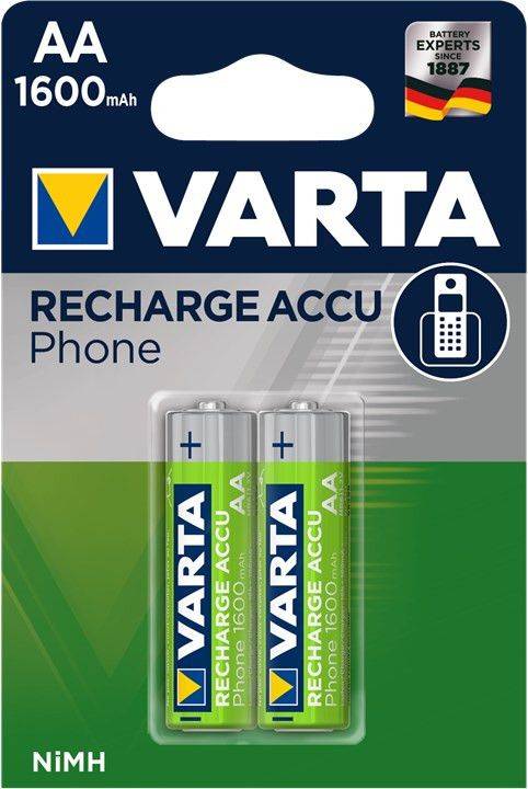 Set acumulatori telefon fara fir AA 1.2V 1600mAh Varta 2buc