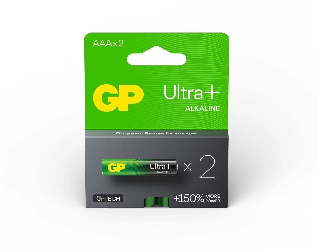 Set baterii alcaline UltraPlus GP R3 AAA 2buc GP24AUPETA21-2GSB2