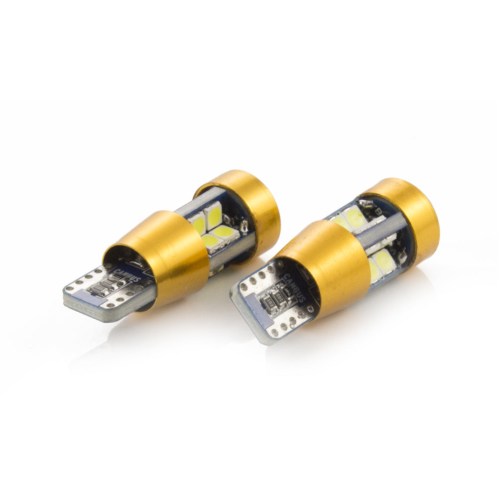 Set becuri LED SMD T10 W5W 12V 5W 300lm alb pentru interior portbagaj Canbus CARGUARD 2buc