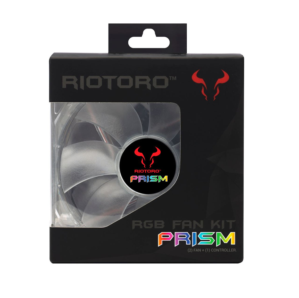 Set controller + 2 ventilatoare Riotoro Prism 120mm iluminare RGB FRGB256-168X