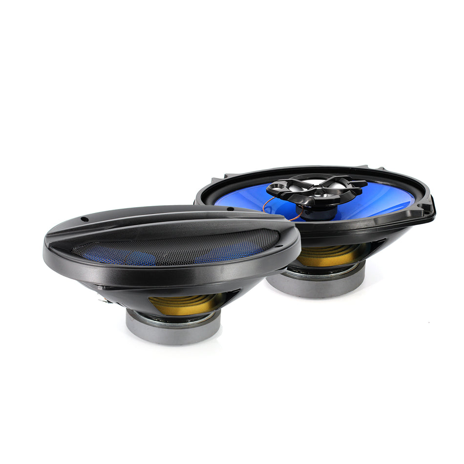 Set difuzor coaxial auto oval 2buc Carguard 6X9" 165X236 mm 130W 4 Ohm con polipropilena cauciuc butilic racire ferrofluid