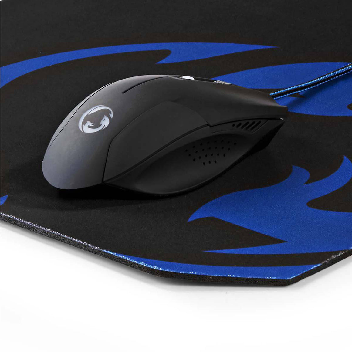 Set Mouse Gaming cu fir +Mouse Pad 1600 DPI 6 butoane Nedis