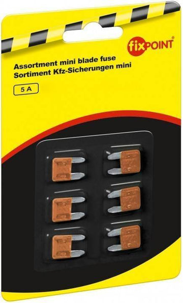 Set sigurante auto mini 5A 6buc Fixpoint 11x8.6mm