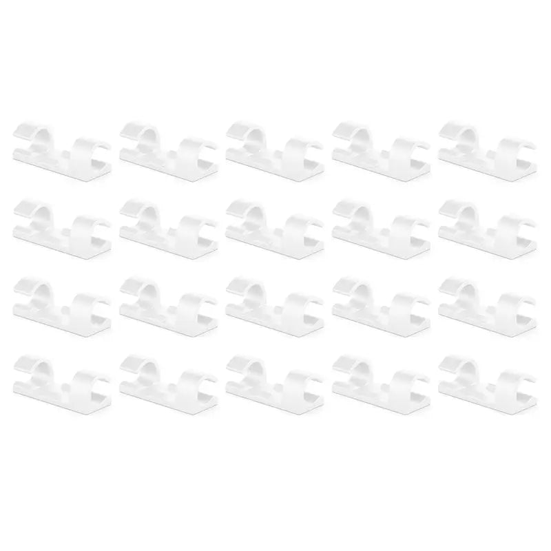 Set suporturi de cablu 20buc alb autoadezive MK5535 deleyCON