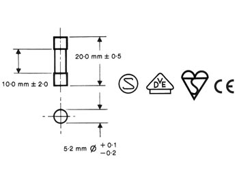 Sigurante fuzibile rapide sticla 5x20mm 10A 10buc VELLEMAN