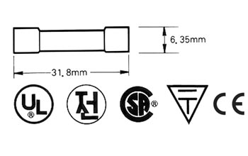 Sigurante fuzibile rapide sticla 6.35x32mm 1A 10buc VELLEMAN