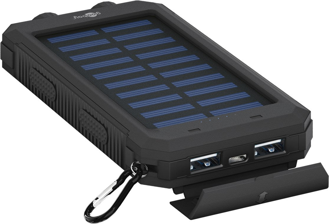 Solar PowerBank 8000mAh cu lanterna LED busola rezistent la socuri si apa Goobay