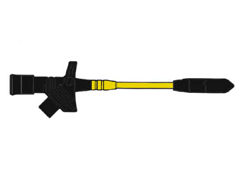 Sonda de test tip clema varf tip arc din otel inoxidabil negru Velleman