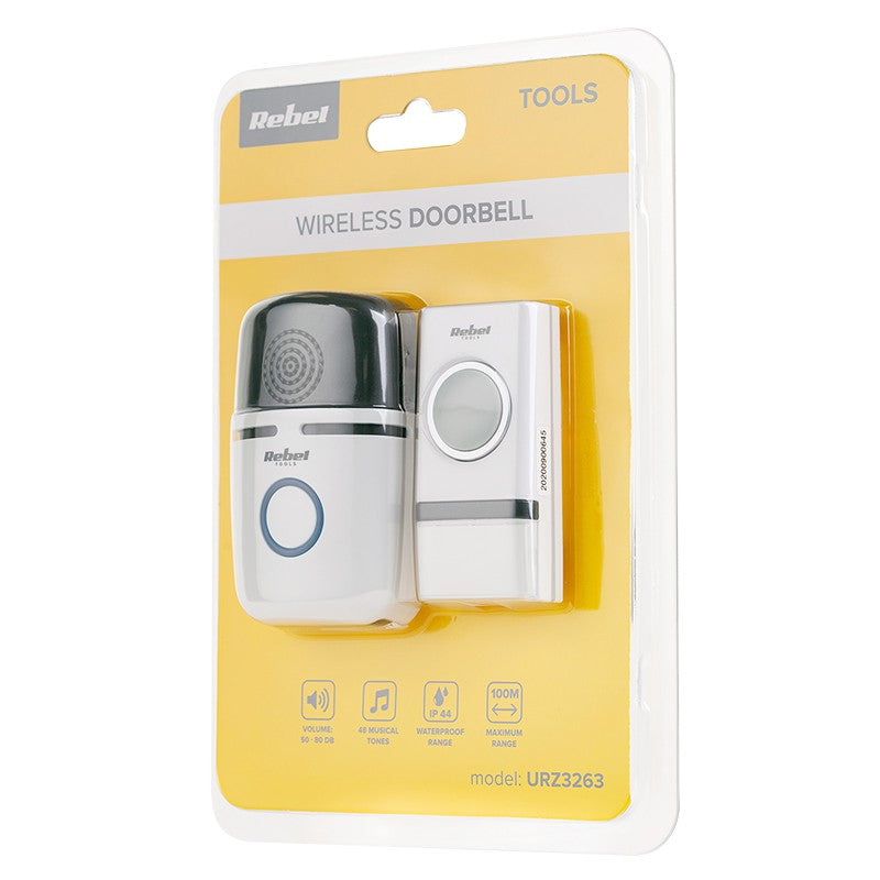 Sonerie wireless 48 melodii 4 nivele volum alarma 110-220VAC REBEL